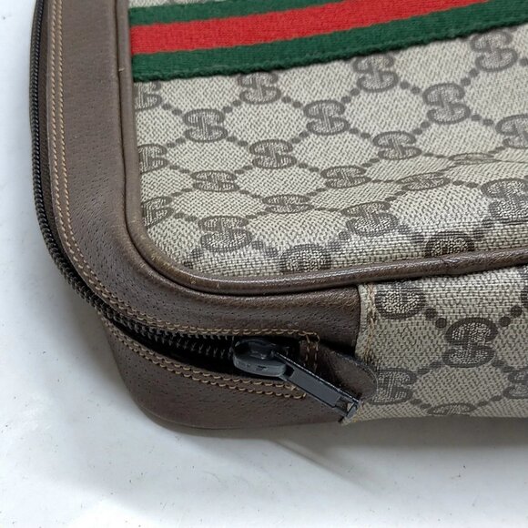 Gucci Vintage Clutch Bag Sherry Line Brown PVC mon236-100625 - Picture 6 of 16